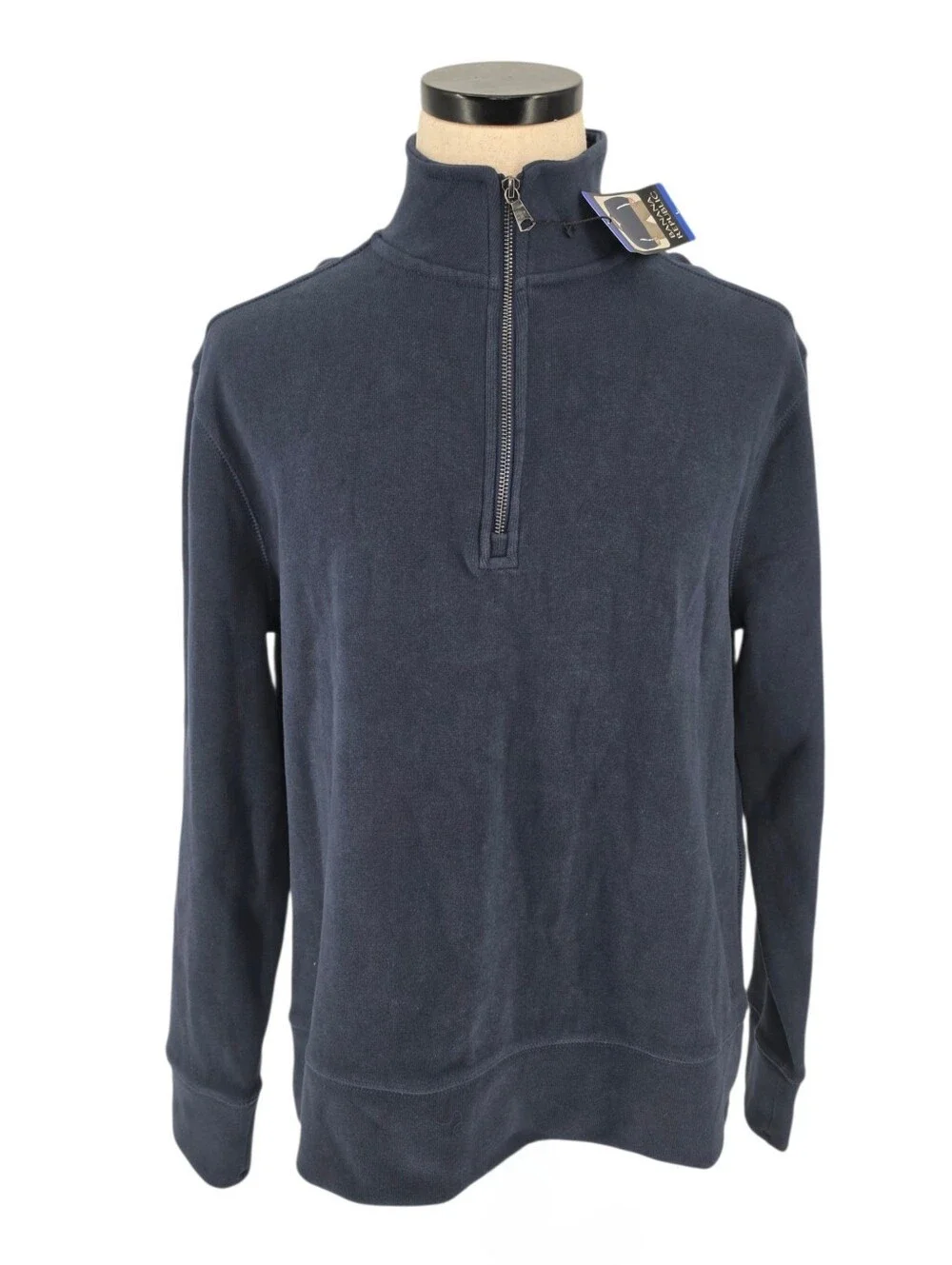 Banana Republic Navy Quarter Zip Pullover Sweatshirt Mock Neck Large